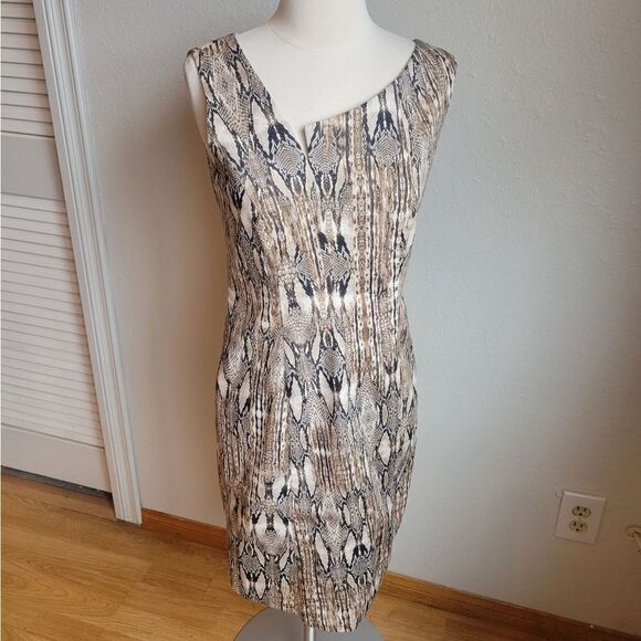 Joeffer Caoc Snakeskin Cocktail Dress - Picture 1 of 8